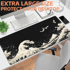 Mouse Pad Large White Wave Non-Slip Gaming Desk Mat - Image 6