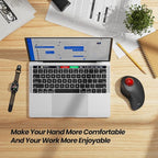 Nulea Wireless Ergonomic Trackball Mouse, Rechargeable, 44mm Index Finger - Image 7
