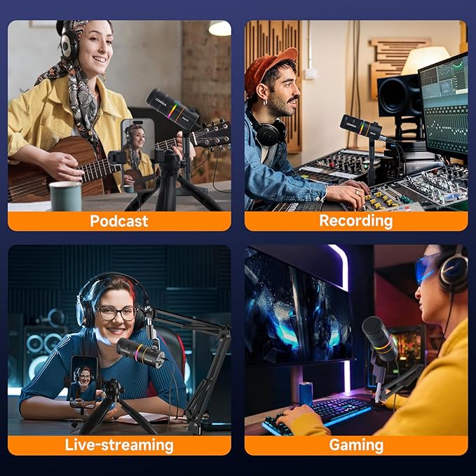 COMICA EJoy D10 USB Gaming Microphone – Boom Arm Mic - Image 7