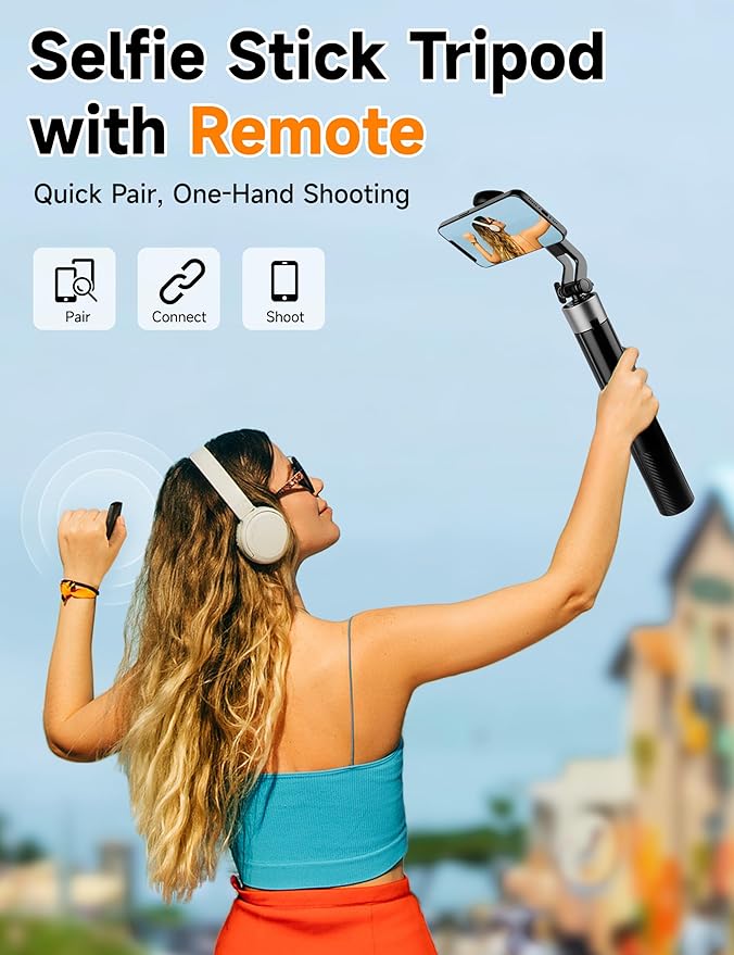Magnetic Phone Tripod, Portable Cellphone Stand - Image 7