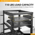 RIVECO 2 PCS 2U Rack Shelves 14 Inch Depth, Rack Mount Vented Cantilevers - Image 5