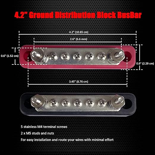 2 x #10 Studs Power Distribution Block - Image 3