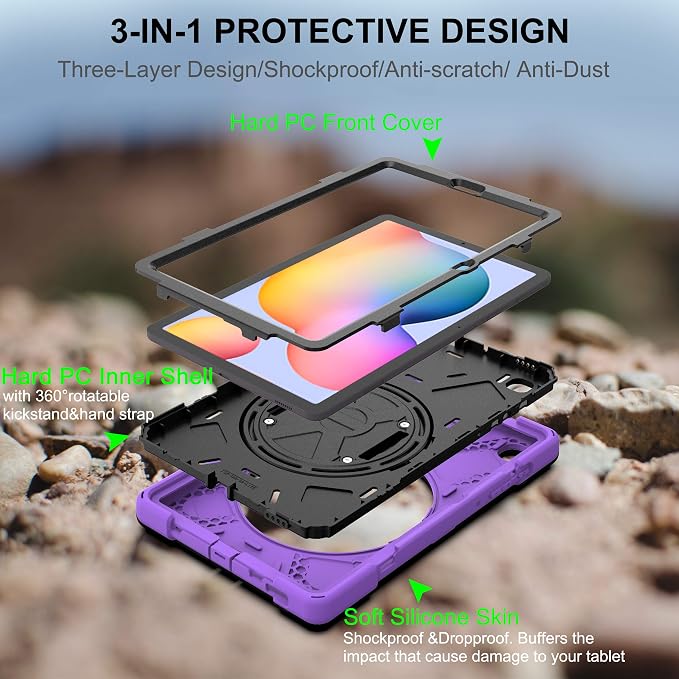 BRAECN for Galaxy Tab S6 Lite Case 10.4'' 2024, Rugged Protective Kids Case - Image 7