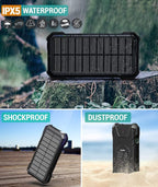 BLAVOR Solar Power Bank, PD18W QC3.0 Fast Charging 10W Wireless Charger - Image 8