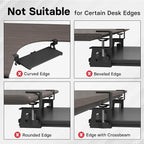BONTEC KMT01 Under Desk Keyboard Tray, Pull-Out Keyboard & Mouse Platform - Image 3