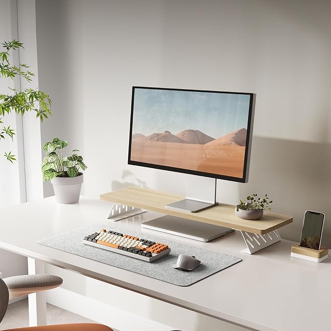 Fenge Monitor Stand Riser, 31.5 Inch Desk Top Shelf - Image 9