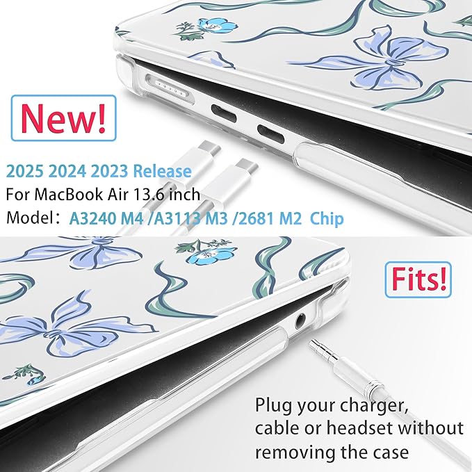 Mektron for 2025 M4 MacBook Air 13.6 Inch A3240 Case Fits 2023 A2681 M2 2024 - Image 3
