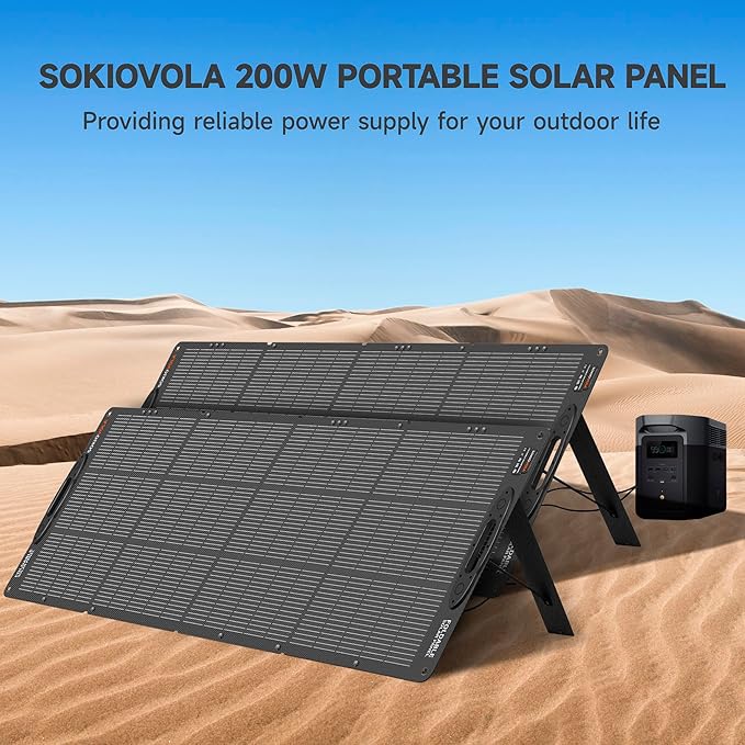 200W Portable Solar Panels, Foldable Solar Panel, IP68 Waterproof & Durable Up - Image 7