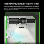 VIVOSUN AeroWave A6 Grow Tent Clip Fan, Patented Portable Auto Oscillating Fan - Image 2
