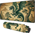 Vintage-Style Dragon Gaming Mouse Pad 3mm Thick Stitched Edge Waterproof by Unknown