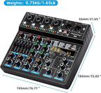 Depusheng M6 Portable Mini Mixer 6-Channel Audio Mixer DJ Console - Image 6