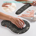 2-in-1 Ergonomic Set, Wave Rise Keyboard Wrist Rest and Massage Bulge Slope - Image 4