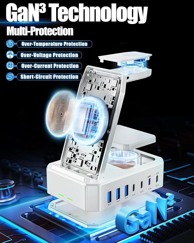 300W Wireless Charger for Samsung, Zutspzss 10 in 1 Wireless Charging Station - Image 5