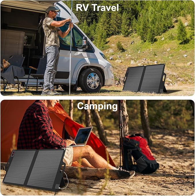 100W 22V ETFE Folding Portable Solar Panel, IP67 Waterproof Foldable 24% High - Image 8
