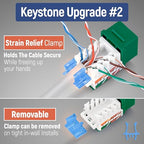 Everest 45° Angled RJ45 Cat5e Keystone Jacks 10-Pack in Green - Image 4