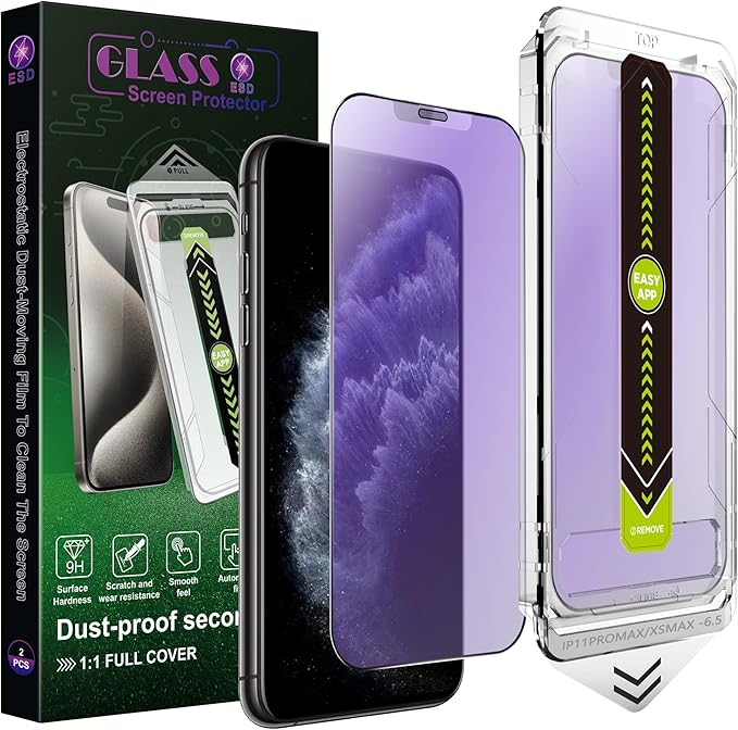9H Tempered Glass, Anti-Glare, Full Coverage, Anti-Fingerprint, Auto Dust by SYSHANGYAN