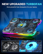 ChillCore Laptop Cooling Pad, RGB Lights Laptop Cooler 9 Fans - Image 6