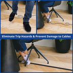Cord Cover Floor 6ft Black, PVC Floor Cable Cover, Cord Hider Floor Cord - Image 3