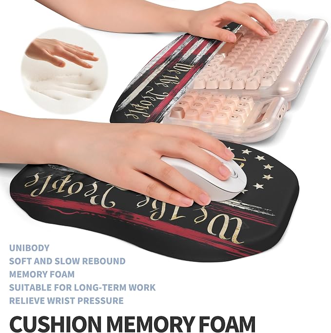 2-in-1 Ergonomic Set, Wave Keyboard Wrist Rest and Massage Slope Mouse Pad - Image 4