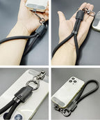 Handmade Cowhide Leather Phone Wrist Strap, Universal Adjustable Key Lanyard - Image 2