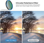 67mm CPL Filter for Phone/DSLR, HD Circular Polarizer Polarizing Filter - Image 3