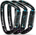 FresKaro UIAA Certified 25KN Auto Locking Climbing Carabiner Clips, Twist Lock by FresKaro