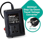 LiteFuze 300 Watt Step Up/Step Down Travel Voltage Converter, 220/110v to - Image 2