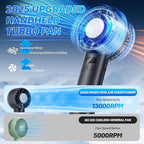 2025 Portable Handheld Ice Fan, Turbo Cooling Fans, 100 Gear Hurricane Wind - Image 5