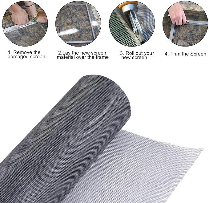 Screen Repair Kit for Windows or Doors Adjustable Fiberglass Screens - Image 2