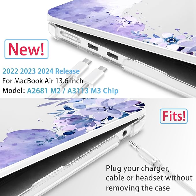 Mektron for 2025 M4 MacBook Air 13.6 Inch A3240 Case Fits 2023 A2681 M2 2024 - Image 2