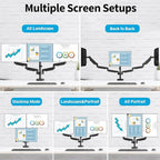 MOUNTUP Triple Monitor Mount for 17-32 inch Screens, Full Motion Triple Monitor - Image 6