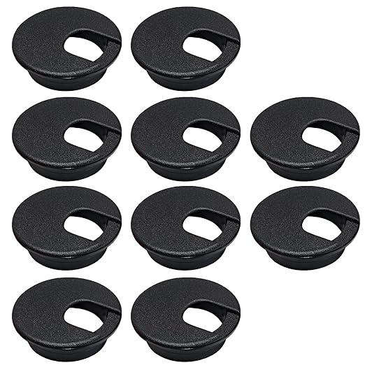 10 Pcs Desk Grommet 1-3/8" / 35 mm, Desk Cord Hole Cover, Cable Grommet ABS by EASYEAH