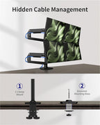 Quad Monitor Mount, Holds Screens up to 40 Inches and 25 lbs, Fully Adjustable - Image 5