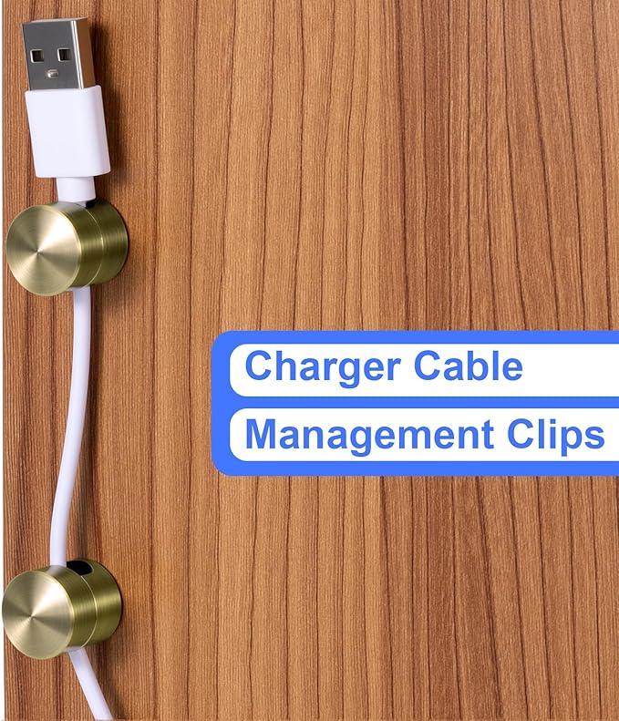 5 Sets Charger Holders for Cords, Antique Copper Color Adjustable Cable Anchor - Image 4
