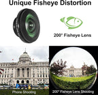 200° Fisheye Lens with 17mm Thread Universal Phone Lens Clip - Image 4