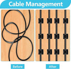 100PCS Adhesive Cable Clips, Wire Holder Organizer Cord Management, Cable - Image 6