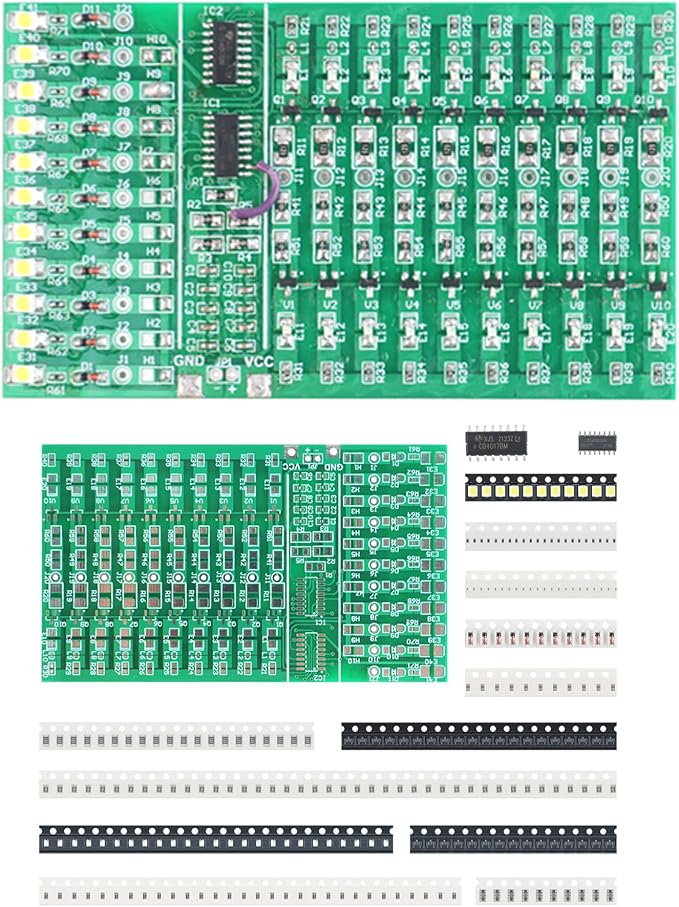 Soldering Practice Kit DIY Two-sided SMT 3-row White Red LED SMD Circuit Kit by Yidab