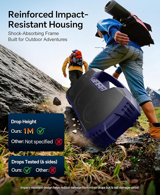 IPX7 Waterproof Outdoor Bluetooth Speaker, 32H Playtime, Floating Design - Image 8