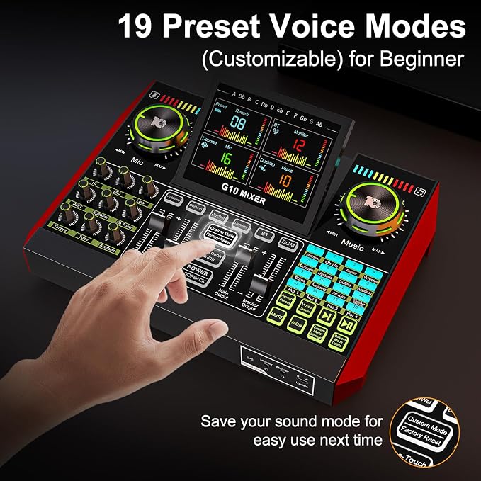 Audio Mixer, Sound Board for Pc/Phone Live Streaming Singing Gaming, Sound - Image 6