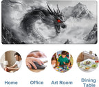 Large Mouse Pad Chinese Dragon Gaming Desk Pad Computer Keyboard Non-Slip - Image 5