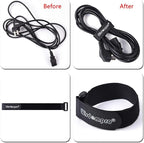 20 Pack Hook and Loop Reusable Fastening Cable Tie Down Straps by Wisdompro - Image 3