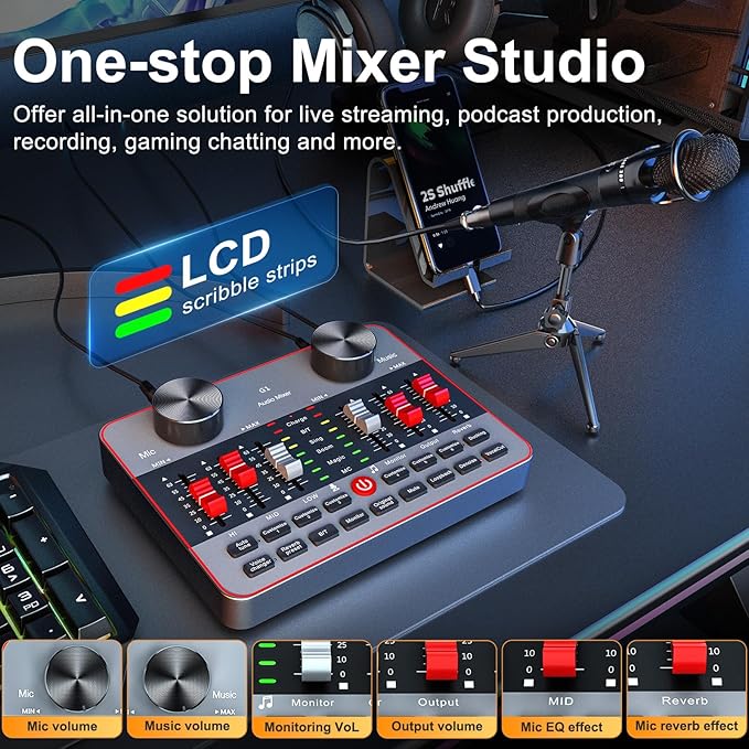 Podcast Equipment Bundle for 2 Mic Tiktok Video Content Creator Kit, Audio - Image 3