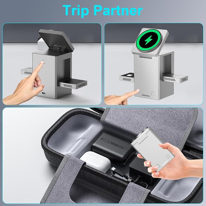 25W 3 in 1 Charging Station for Apple Devices, Auto Open/Close Mag-Safe - Image 7