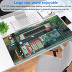 Kawaii Anime Cat Gaming Desk Mat Pad XL Large Mouse Pad Mouse & Keyboard Desk - Image 2