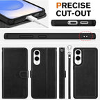 TUCCH Wallet Case for Galaxy S25 Edge, Removable 2 in 1 RFID Blocking Wrist - Image 8