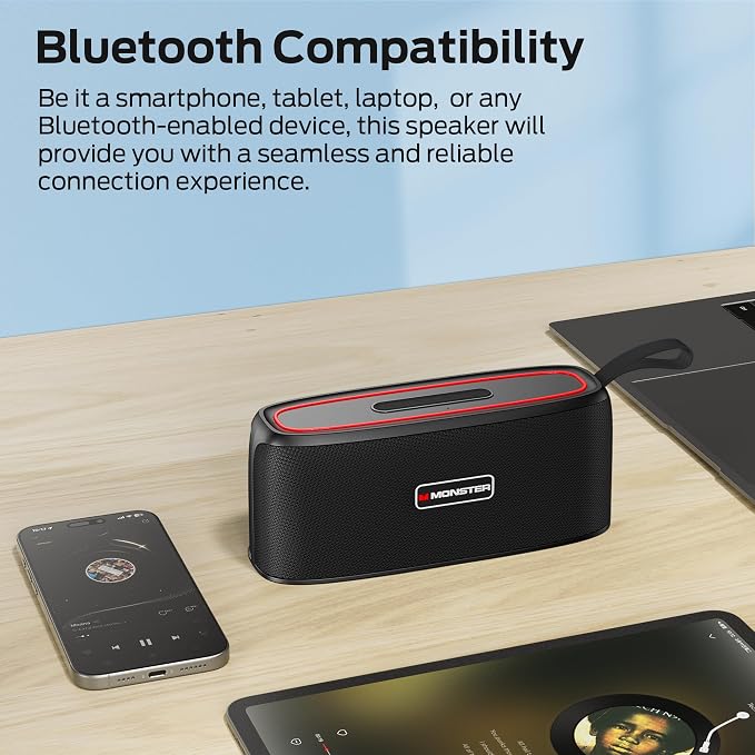 Monster Shock Portable Bluetooth Speaker, 30W Loud Sound, IPX6 Waterproof - Image 6