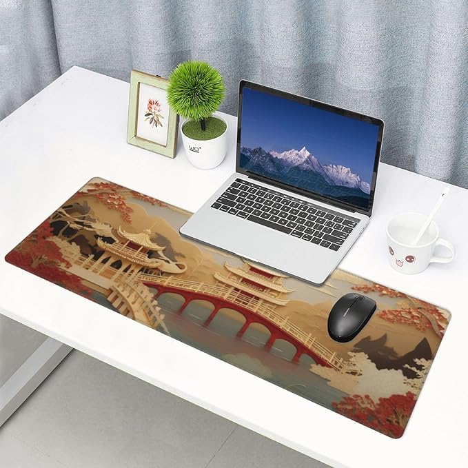 Gaming Mouse Pad, Large Non-Slip Rubber Base Mousepad, Keyboard Mouse Mat - Image 9
