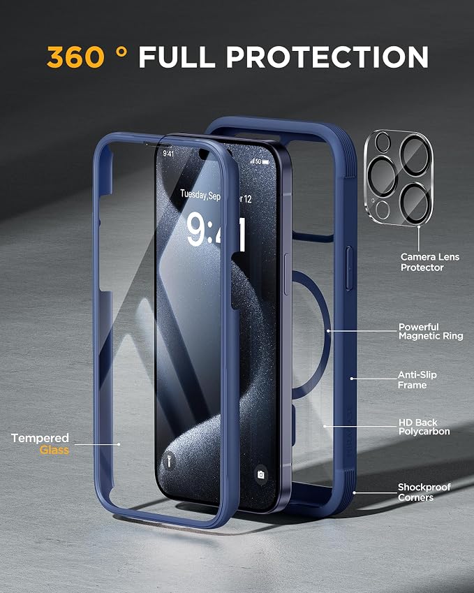 Miracase Magnetic for iPhone 12 Pro Max Case Full-Body Phone case - Image 2