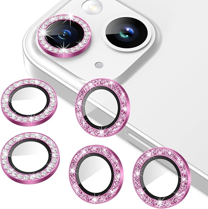 AGVEE 3+3 6 Pack for iPhone 15 6.1" / 15 Plus 6.7" Camera Lens Cover Protector by AGVEE