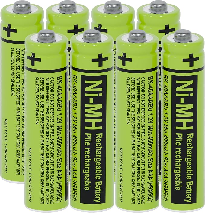 RocketBus 8-Pack BK-40AAABU Replacement Battery by RocketBus